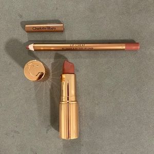 Charlotte Tilbury Lipstick and Lip Cheat in Pillow Talk
